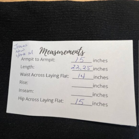 Jones New York Black Rib Knit Tank- Size M - Picture 5 of 5